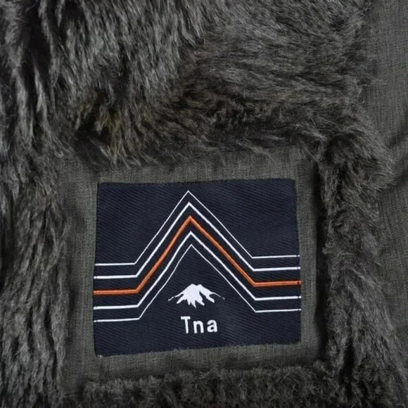Aritzia TNA Blackcomb Parka Coat Winter Jacket Fur Lined Hooded Green Size Small - Picture 11 of 16